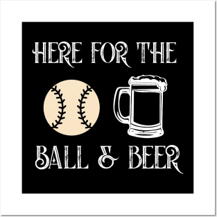 Balls & beer funny baseball alley sport drinking Posters and Art